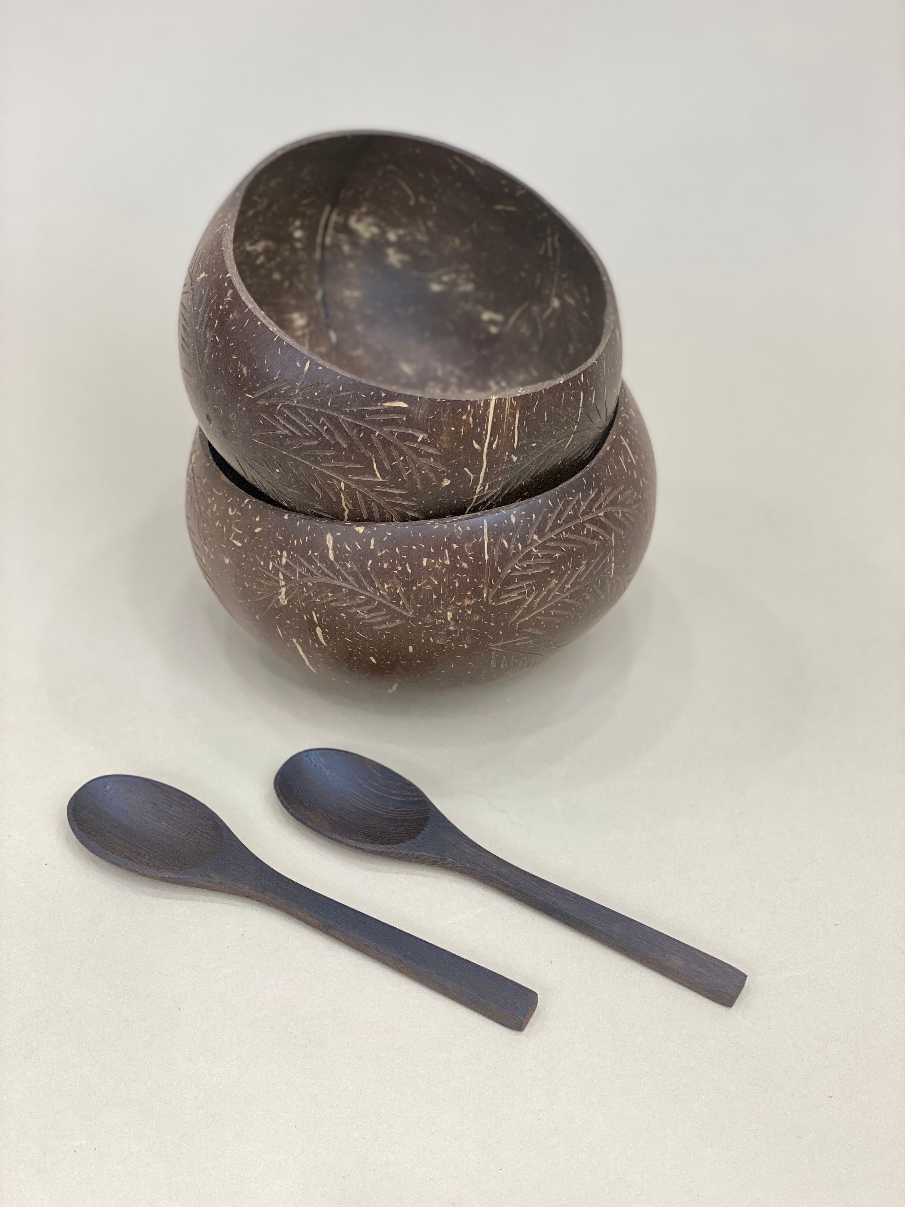PALM TREE  / JUMBO COCONUT BOWLS(2)