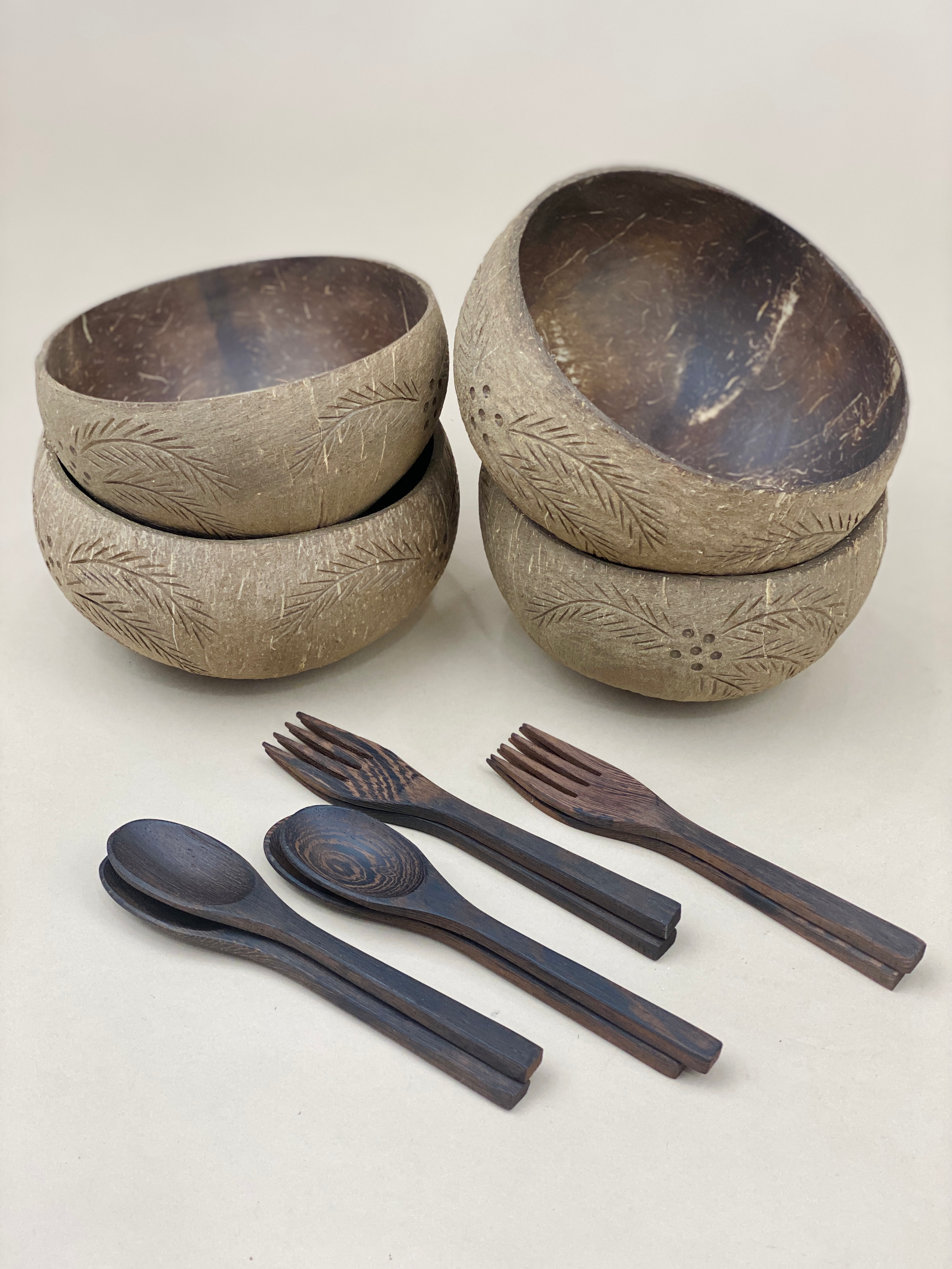 PALM TREE / JUMBO COCONUT BOWL (4)