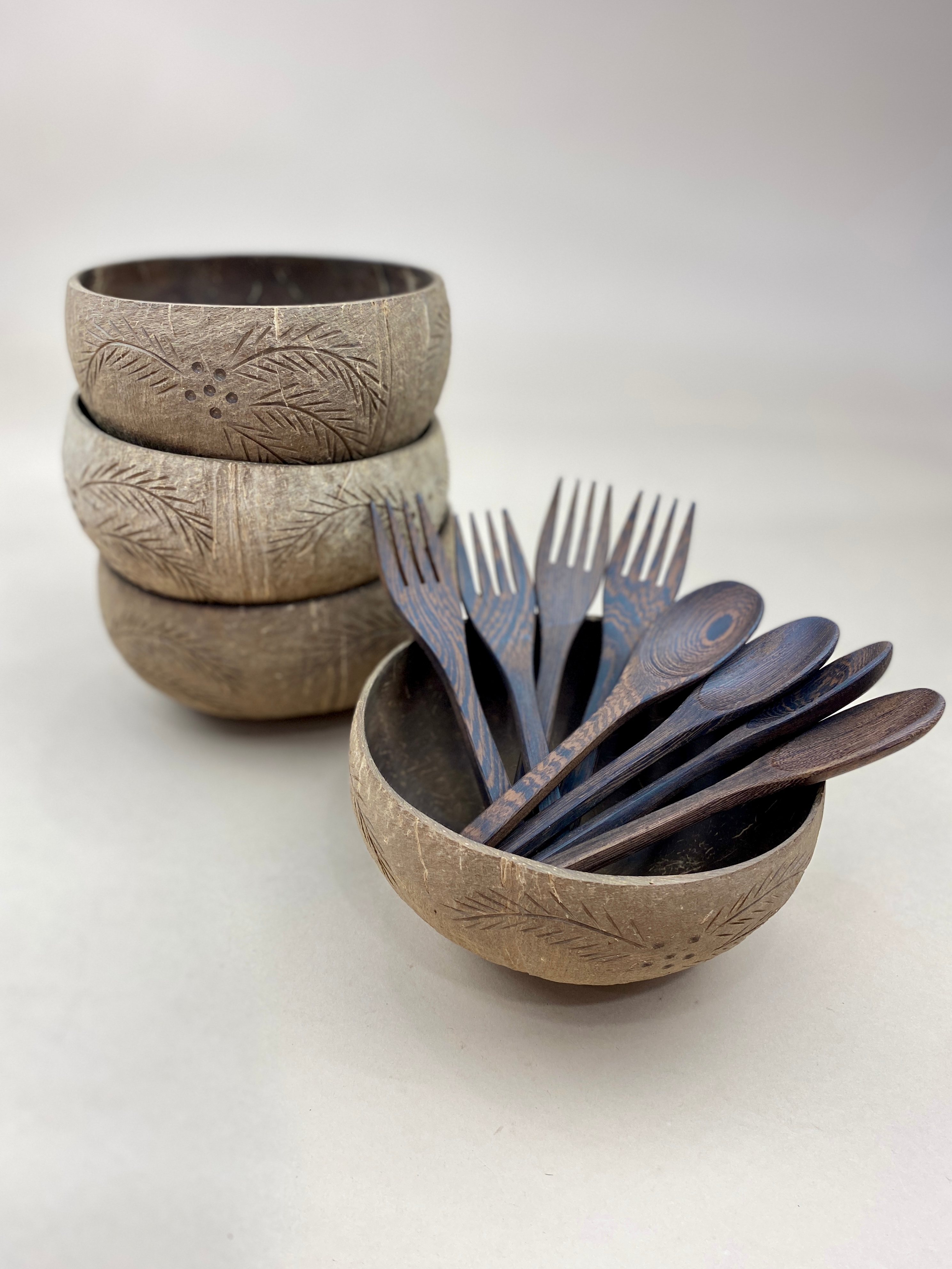 PALM TREE / JUMBO COCONUT BOWL (4)