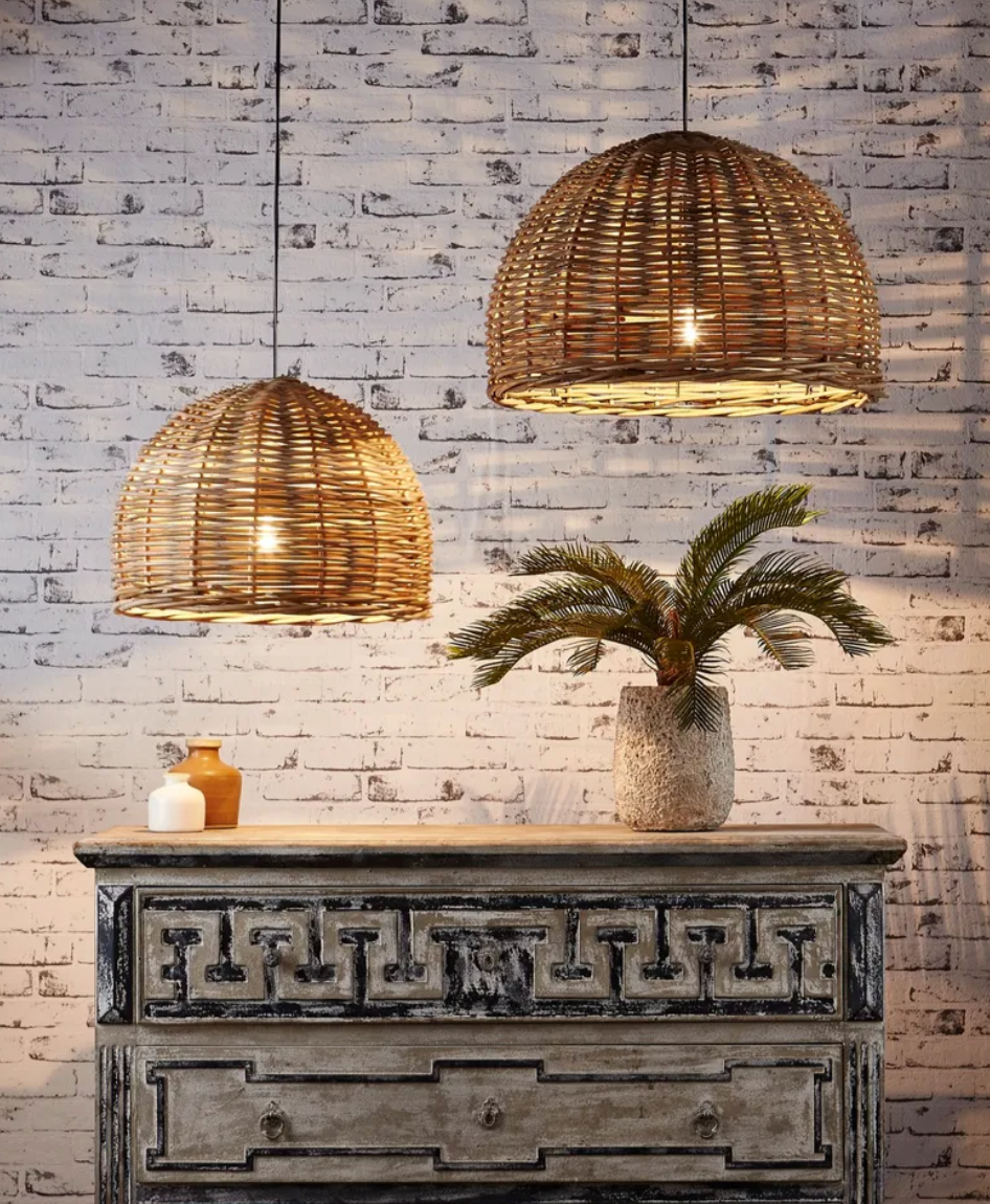 Rattan Hanging Pendent | Small