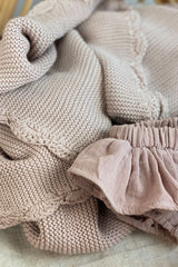 Barcelona Cotton Baby Blanket | Porcini