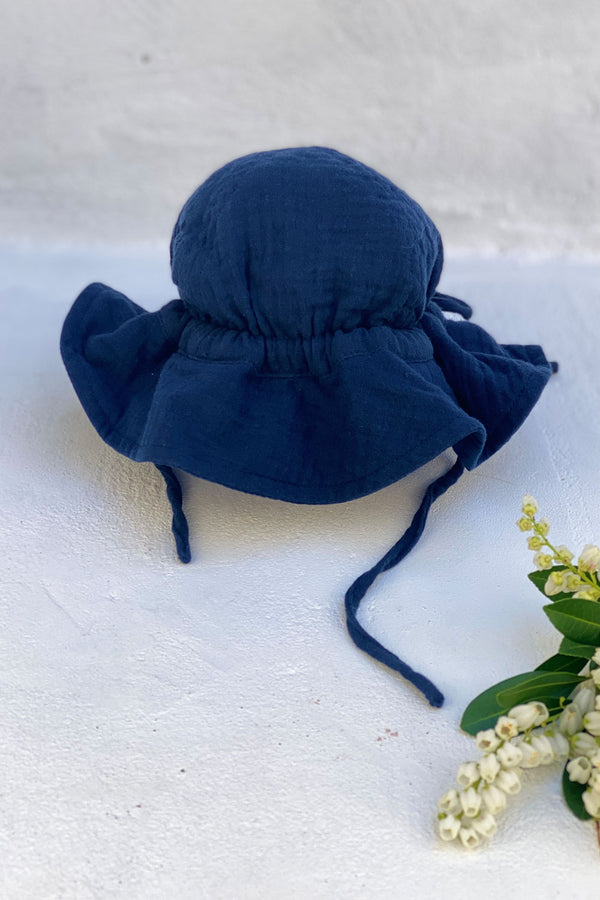 Bambino Baby Sun Hat  - Unisex - Navy blue