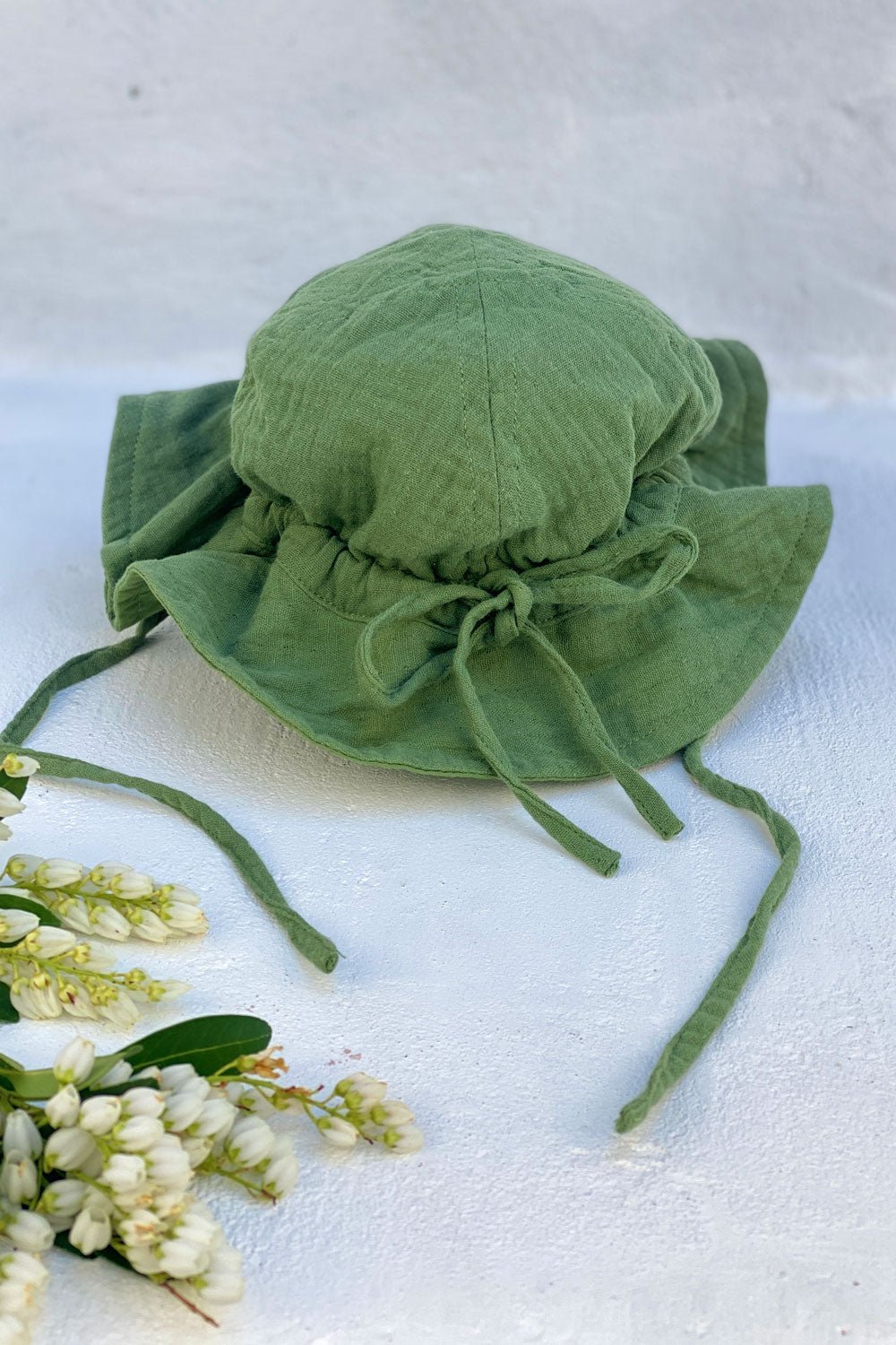 Bambino Baby Sun Hat - Unisex - Basil - MY ISLAND COLLECTIVE