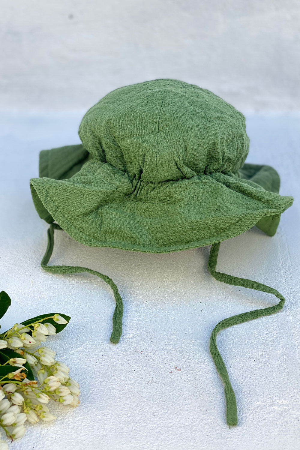 Bambino Baby Sun Hat - Unisex - Basil - MY ISLAND COLLECTIVE