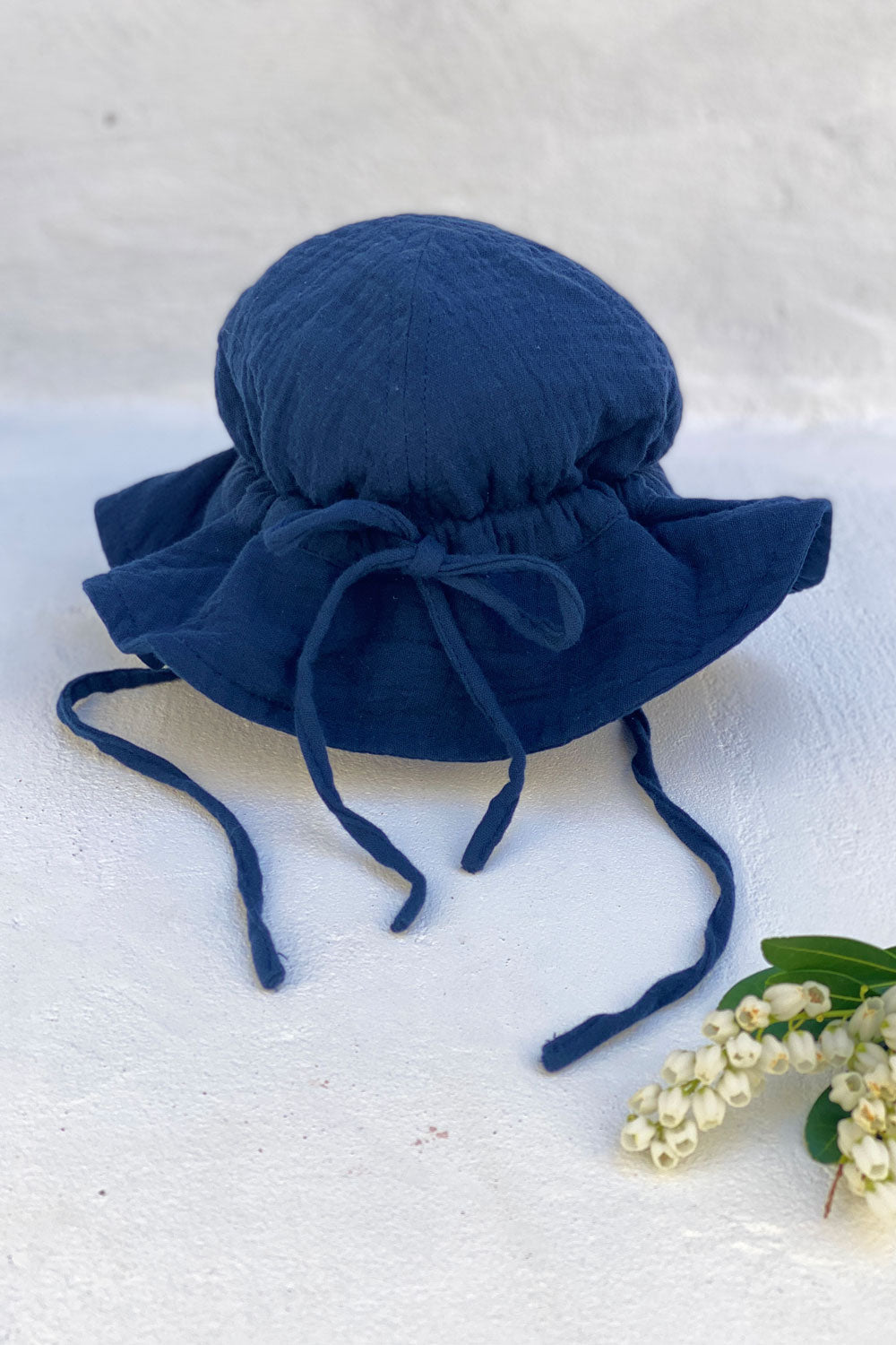 Bambino Baby Sun Hat - Unisex - Navy blue - MY ISLAND COLLECTIVE