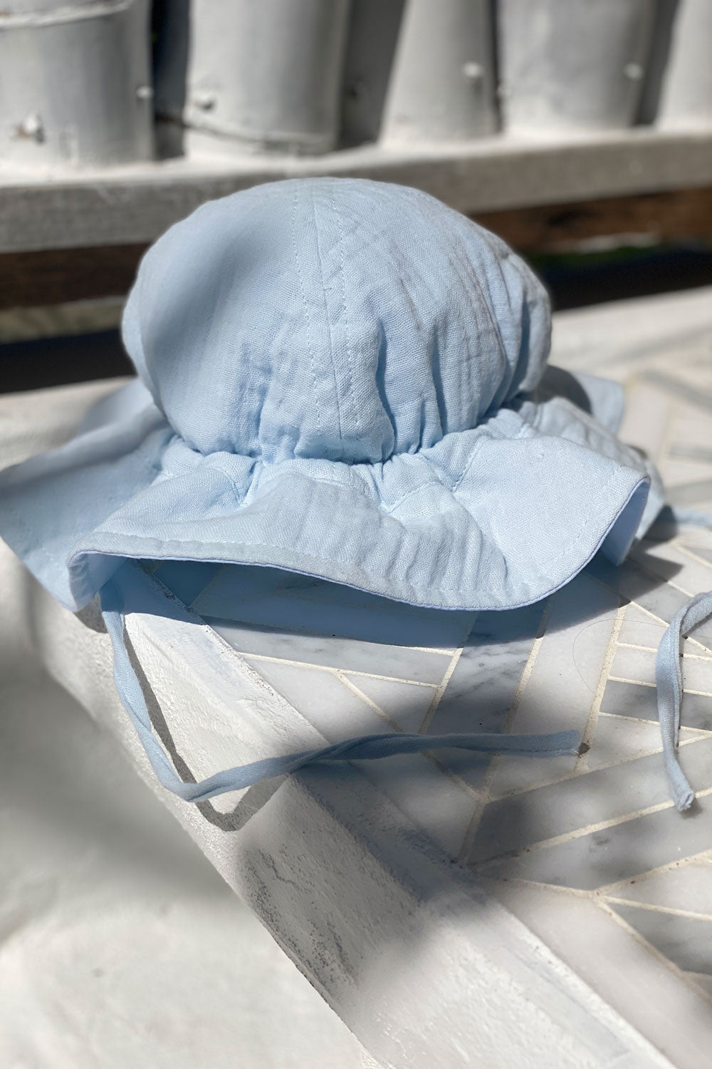 Bambino Baby Sun Hat - Unisex - Ocean Blue - MY ISLAND COLLECTIVE