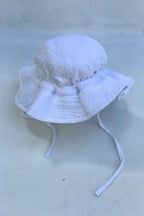 Bambino Baby Sun Hat - Unisex - White - MY ISLAND COLLECTIVE