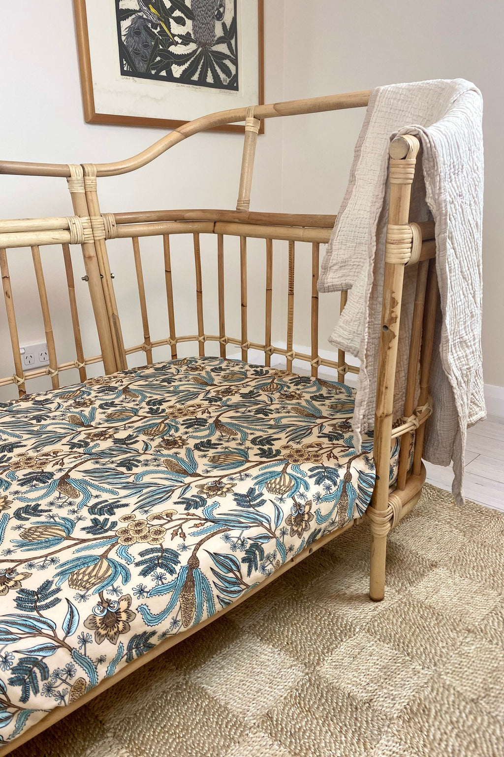 Banksia Organic Cotton Fitted Cot Sheet | Fawn - MY ISLAND COLLECTIVE