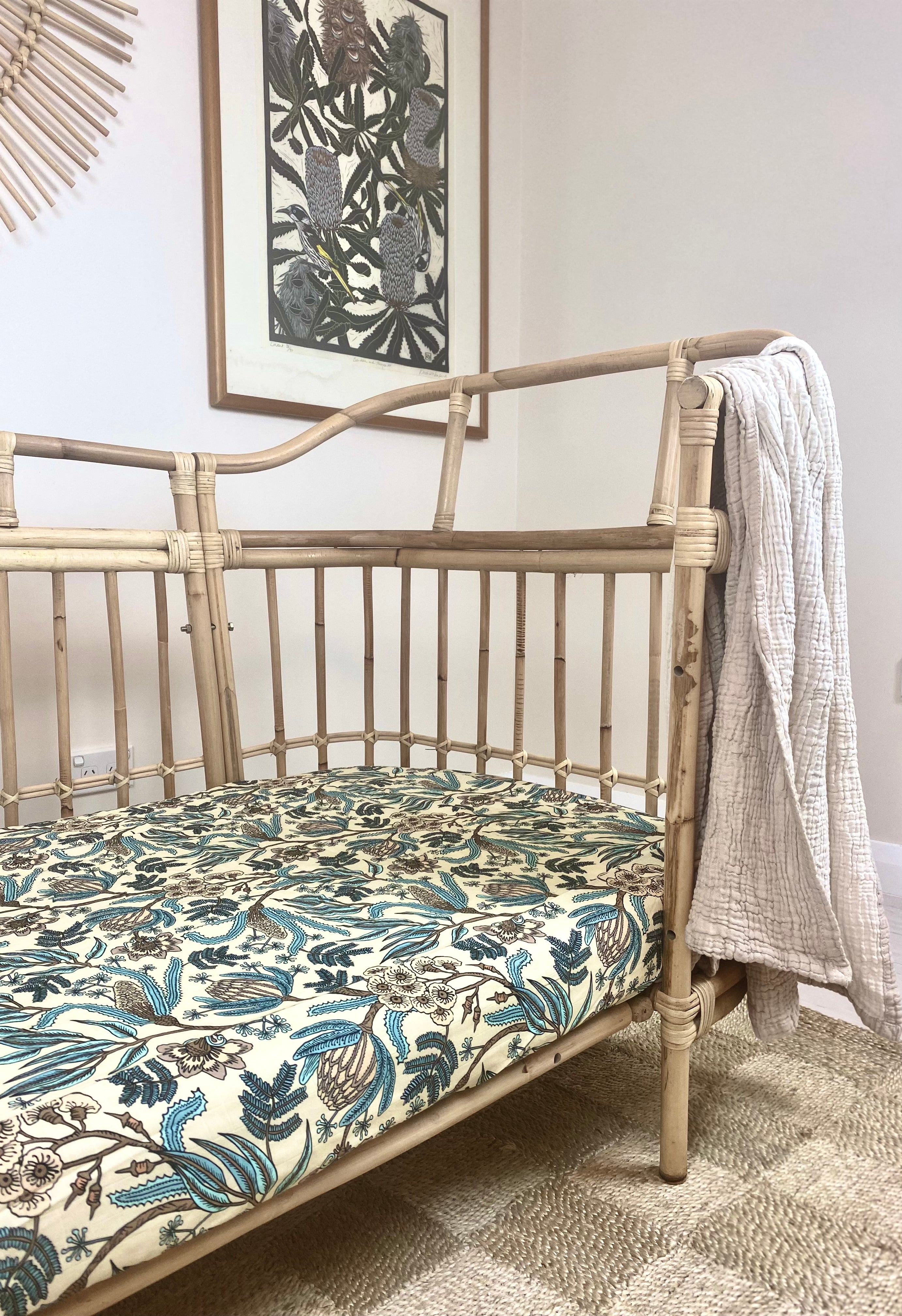 Banksia Organic Cotton Fitted Cot Sheet | Natural