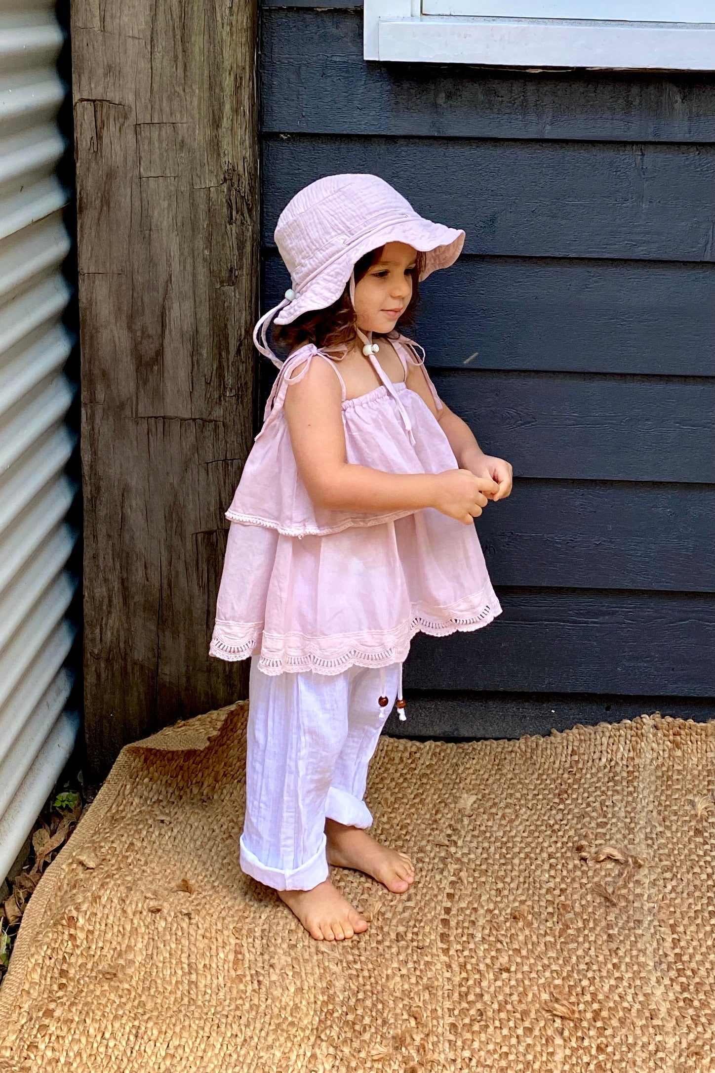 Battina Frill Top - Porcini - MY ISLAND COLLECTIVE
