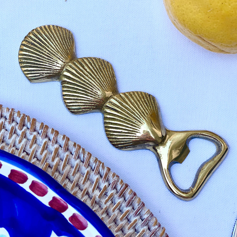 Brass Bottle Opener | Clam Shell