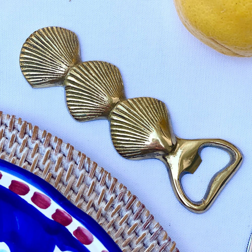 Brass Bottle Opener | Clam Shell - MY ISLAND COLLECTIVE