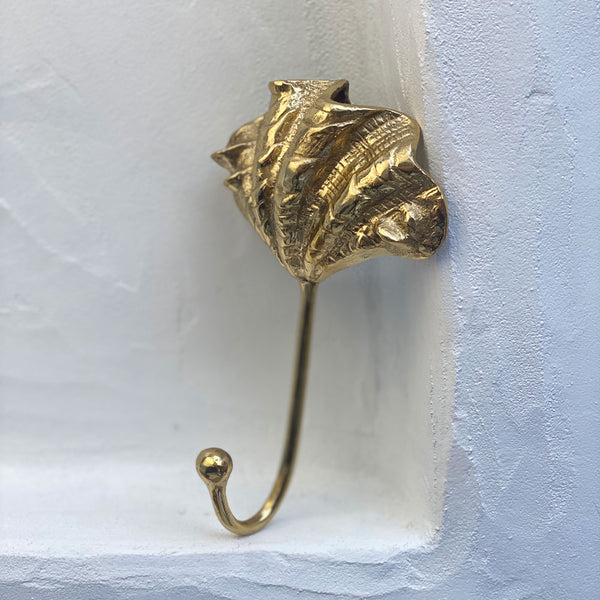 Brass Clam Shell | Wall Hook