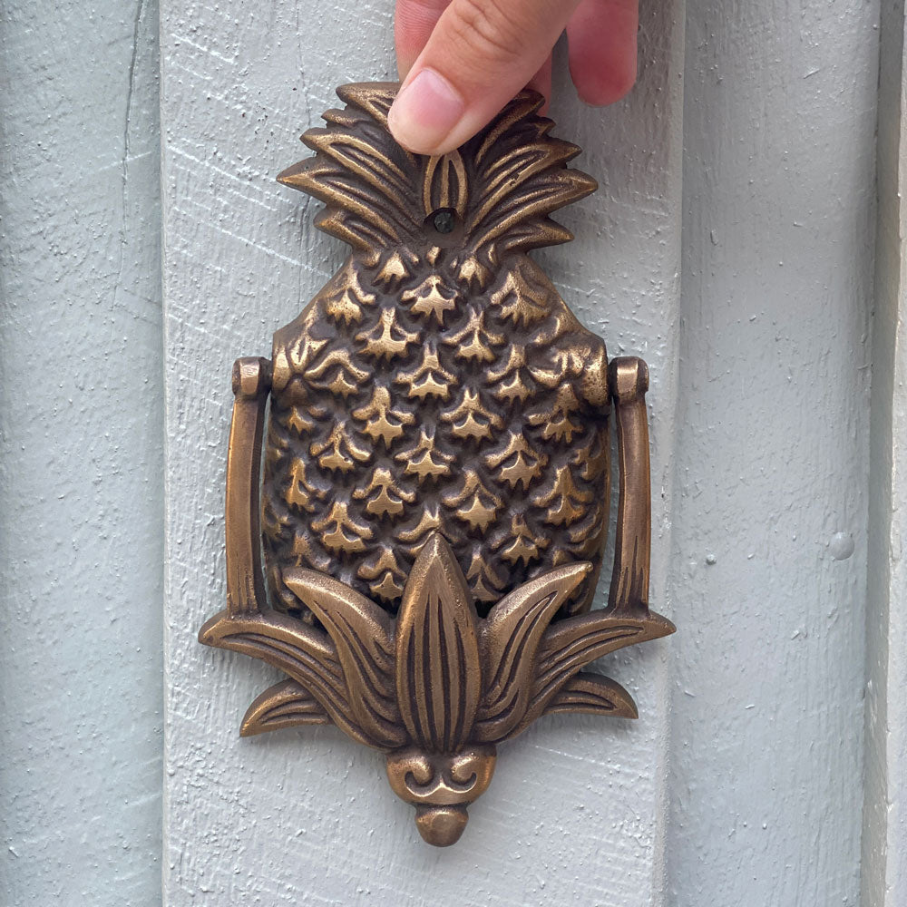 Pineapple Brass Door Knocker | Antique Brass