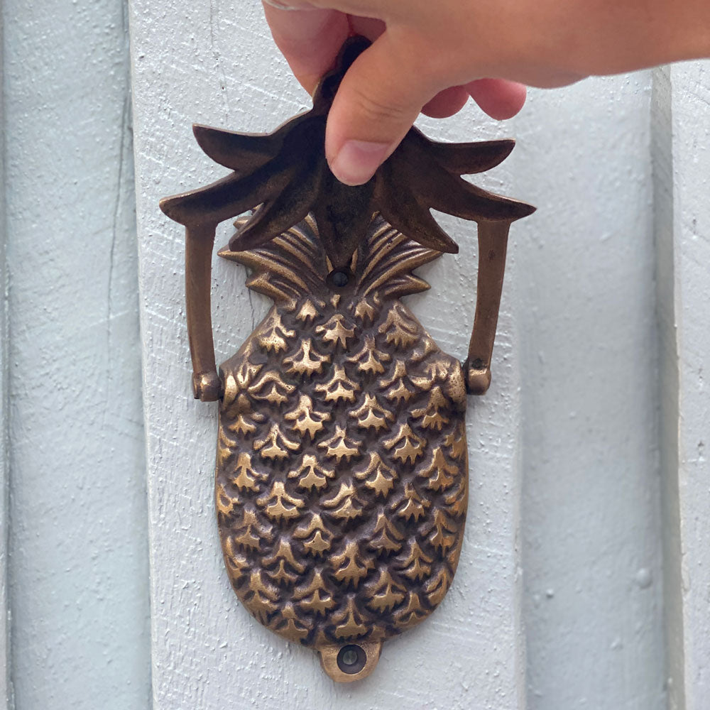 Pineapple Brass Door Knocker | Antique Brass