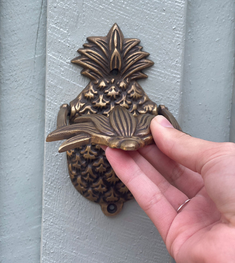 Pineapple Brass Door Knocker | Antique Brass