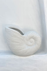 Nautilus Ceramic Planter - White