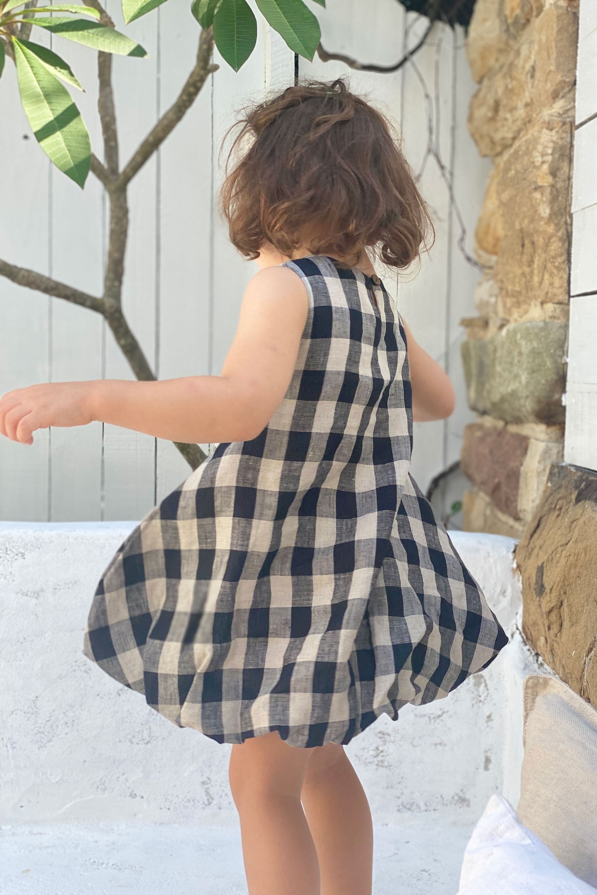 Chiara Bubble Dress - Black & White - MY ISLAND COLLECTIVE