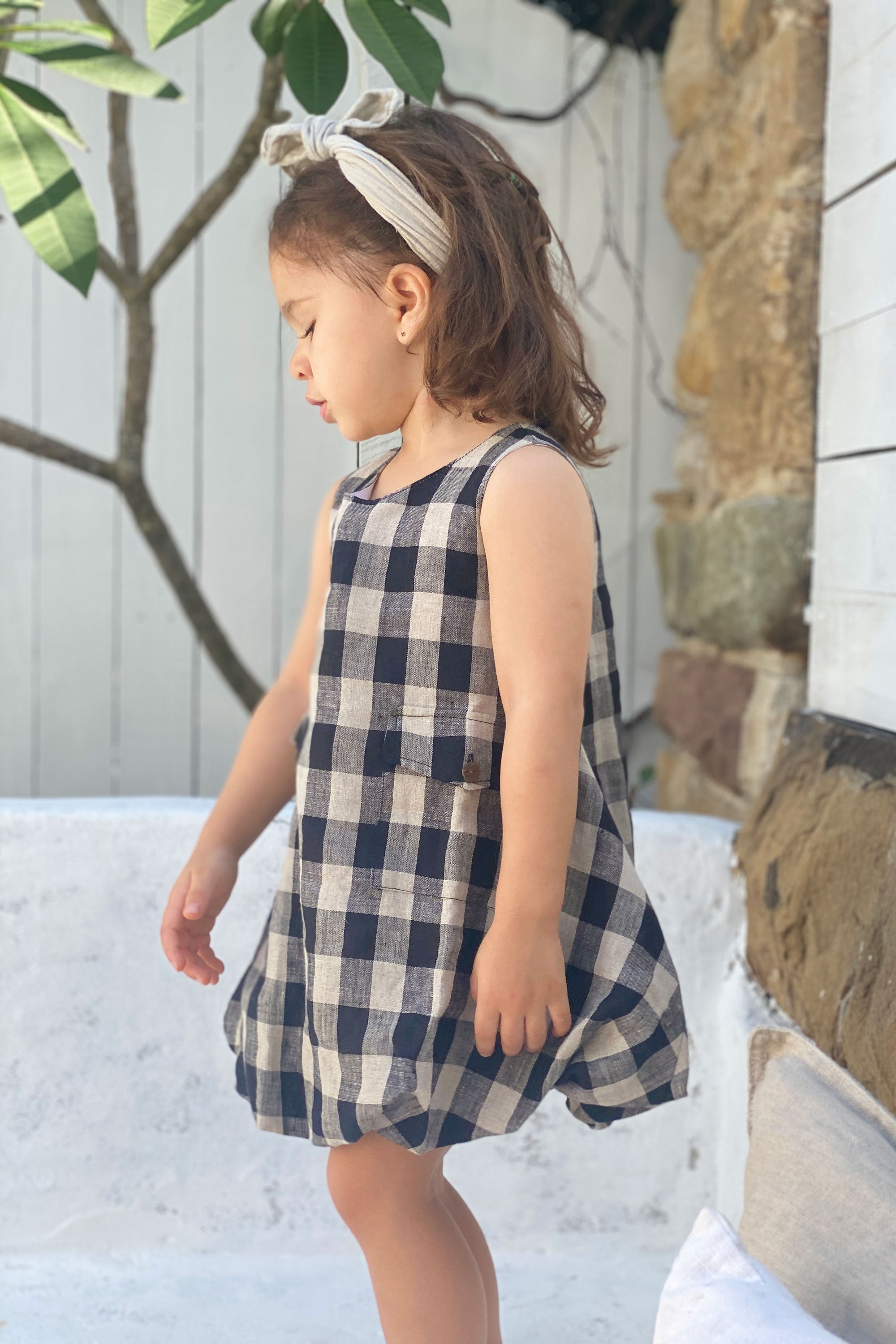 Chiara Bubble Dress - Black & White - MY ISLAND COLLECTIVE