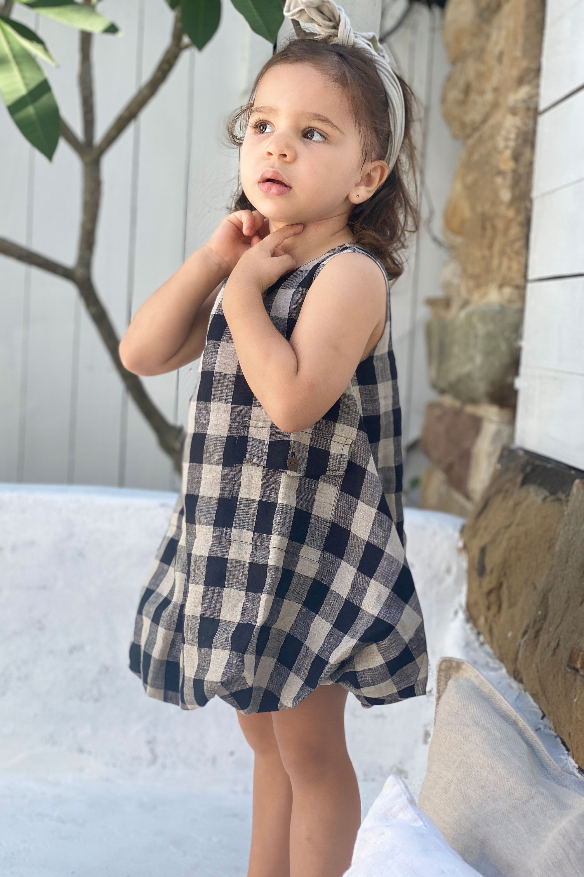 Chiara Bubble Dress - Black & White - MY ISLAND COLLECTIVE