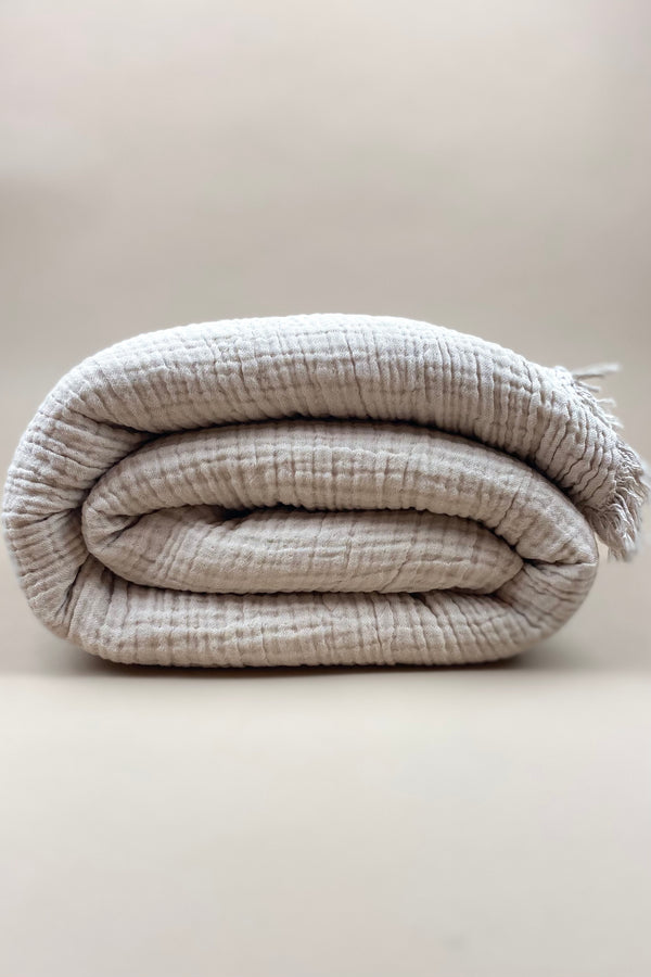 Corsica Bed Cover | Beige + Natural