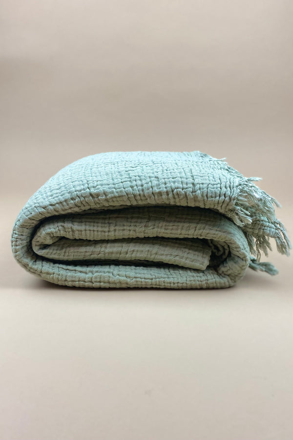 Corsica Bed Cover | Sage + Natural