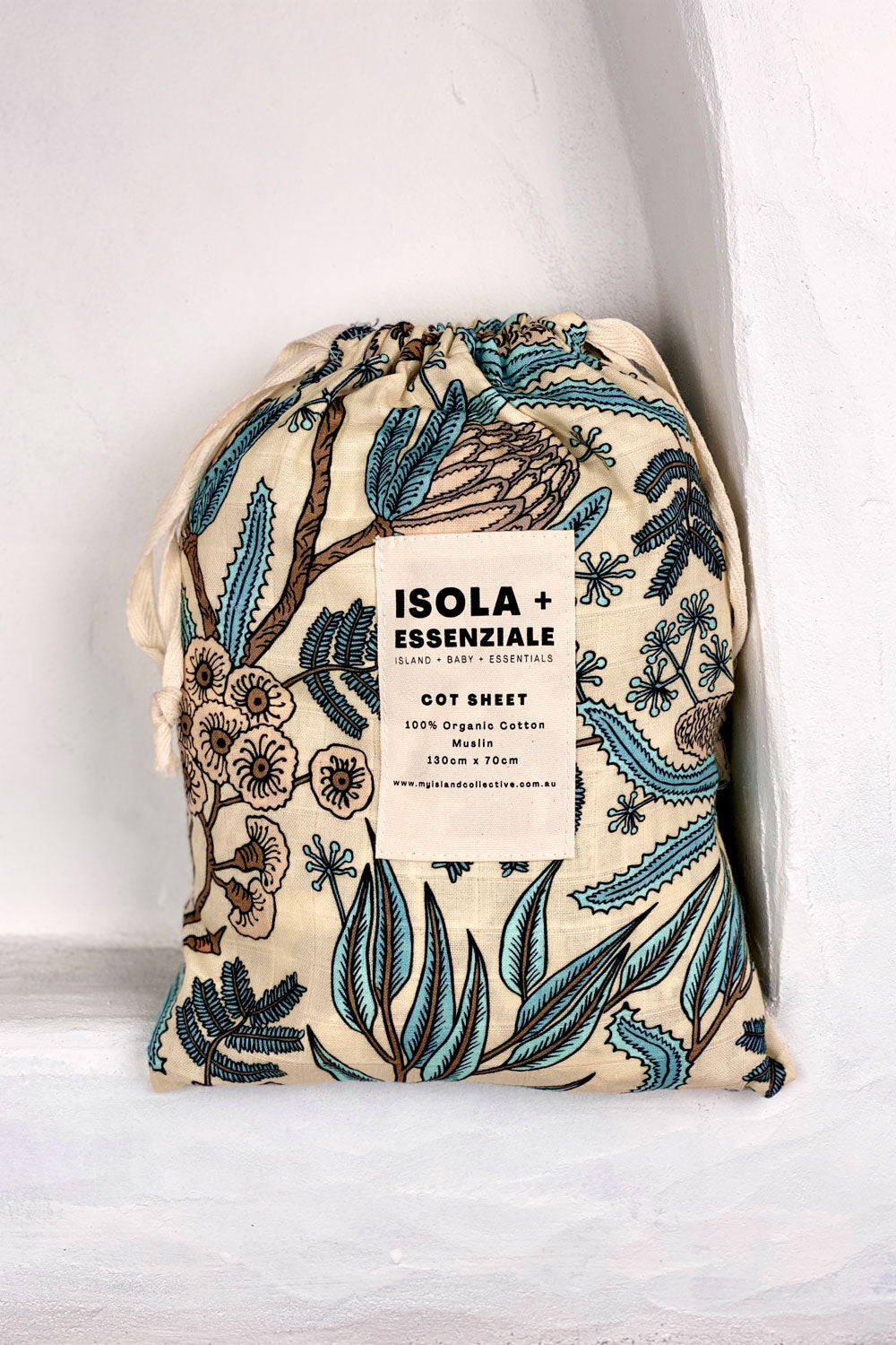 Banksia Organic Cotton Fitted Cot Sheet | Natural