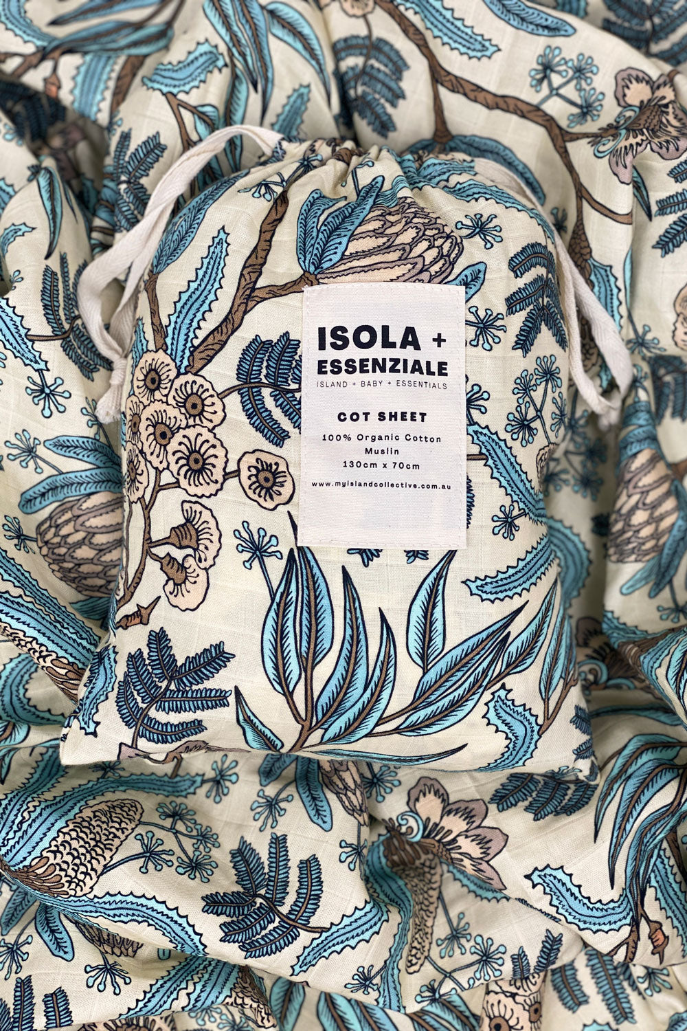 Banksia Organic Cotton Fitted Cot Sheet | Natural