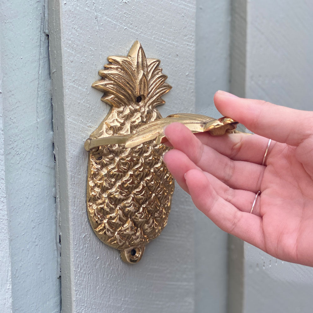 Pineapple Brass Door Knocker | Shiny Brass
