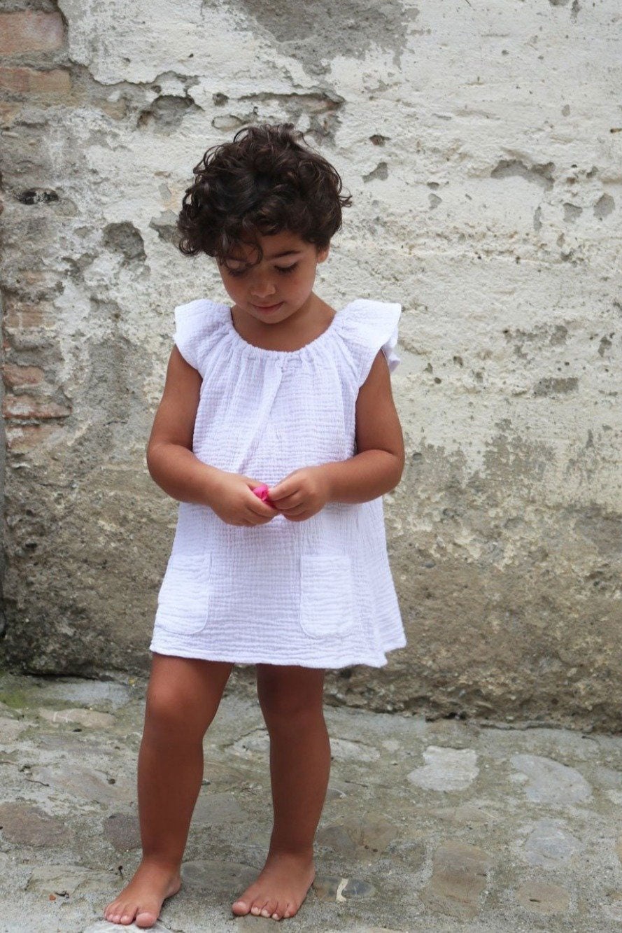 Estillio Smock Dress & Top White - Baby - MY ISLAND COLLECTIVE