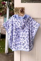European Turkish Toddler Hooded Poncho Towel - Blue - MY ISLAND COLLECTIVE