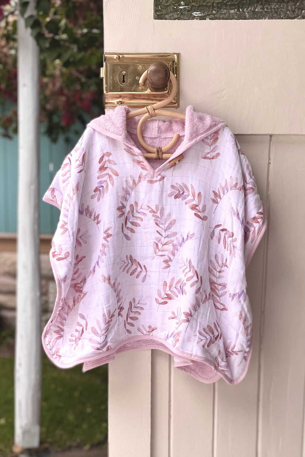 European Turkish Toddler Hooded Poncho Towel - Pink - MY ISLAND COLLECTIVE