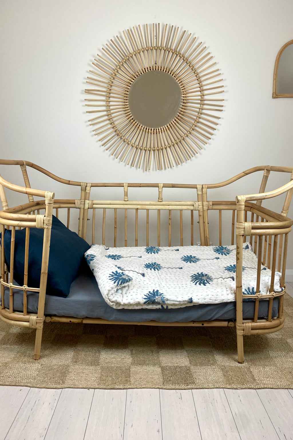 Isola French Flax Linen Fitted Cot Sheet | Grey