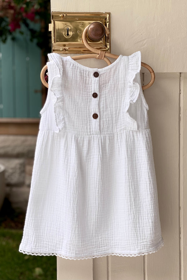 Francesca Lace Dress White - Baby