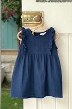 Francesca Dress Navy Blue - Baby - MY ISLAND COLLECTIVE
