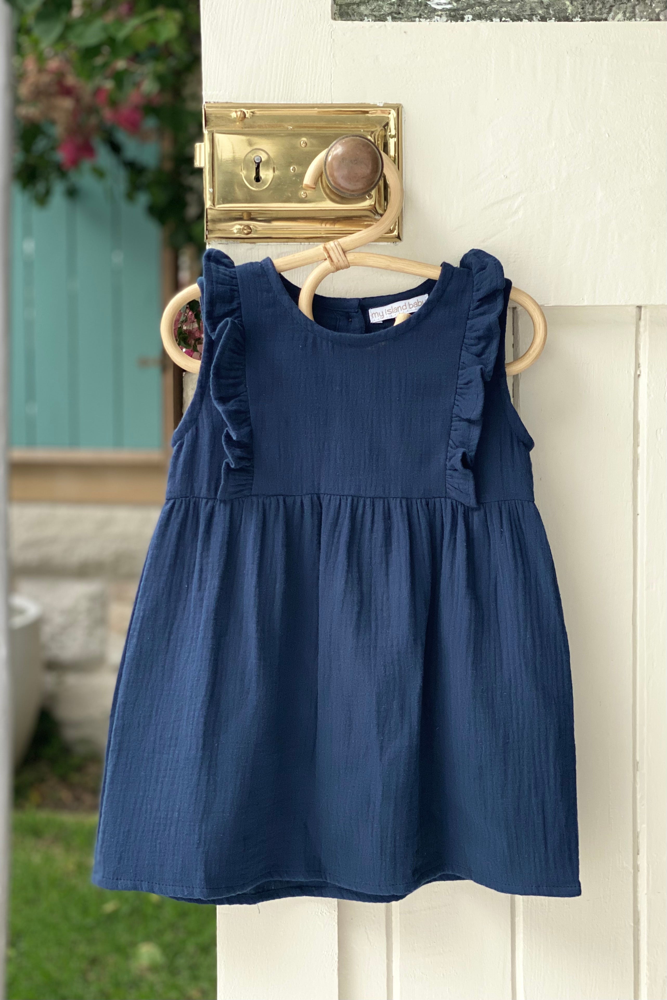Francesca Dress Navy Blue - Baby - MY ISLAND COLLECTIVE
