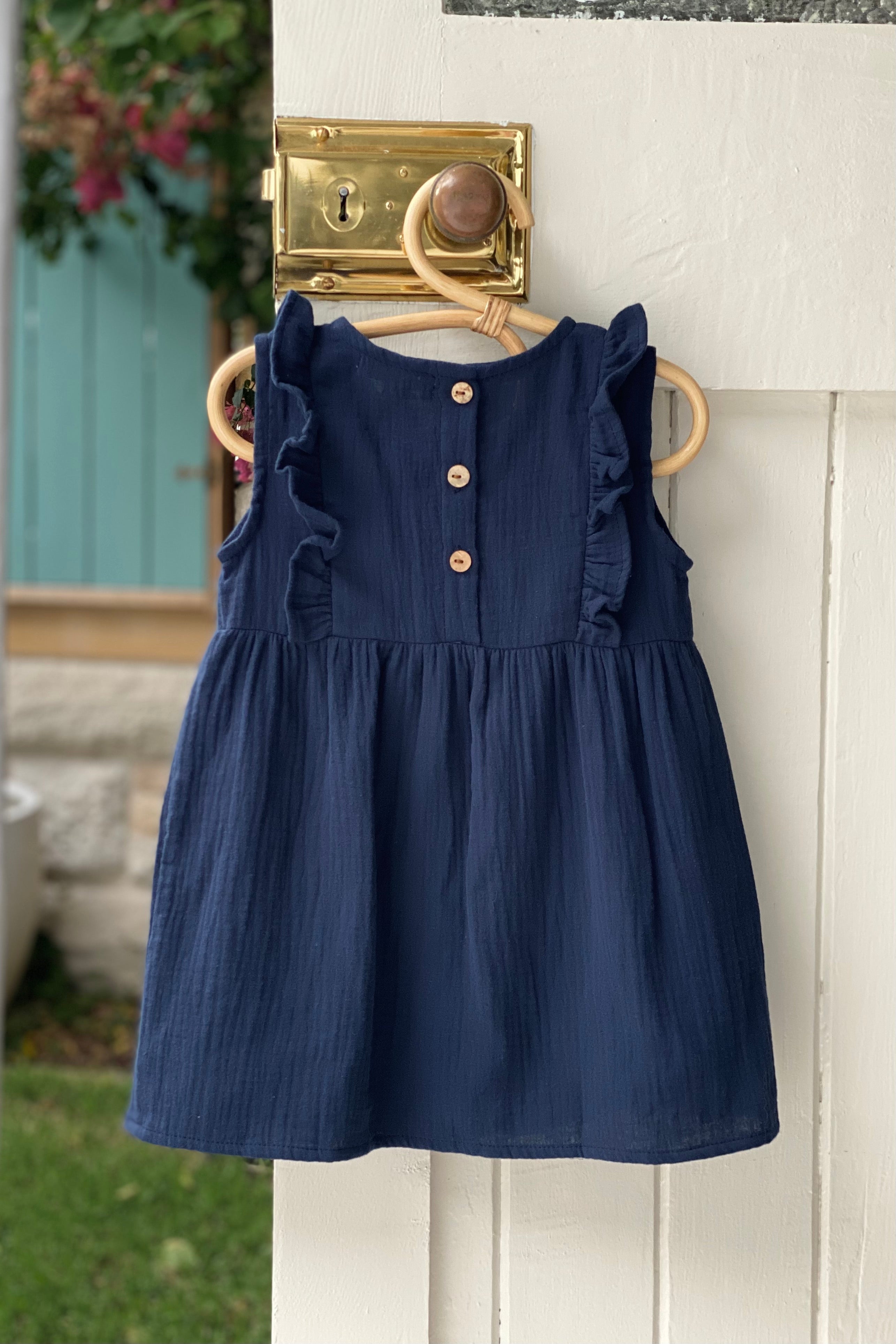 Francesca Dress Navy Blue - Baby - MY ISLAND COLLECTIVE