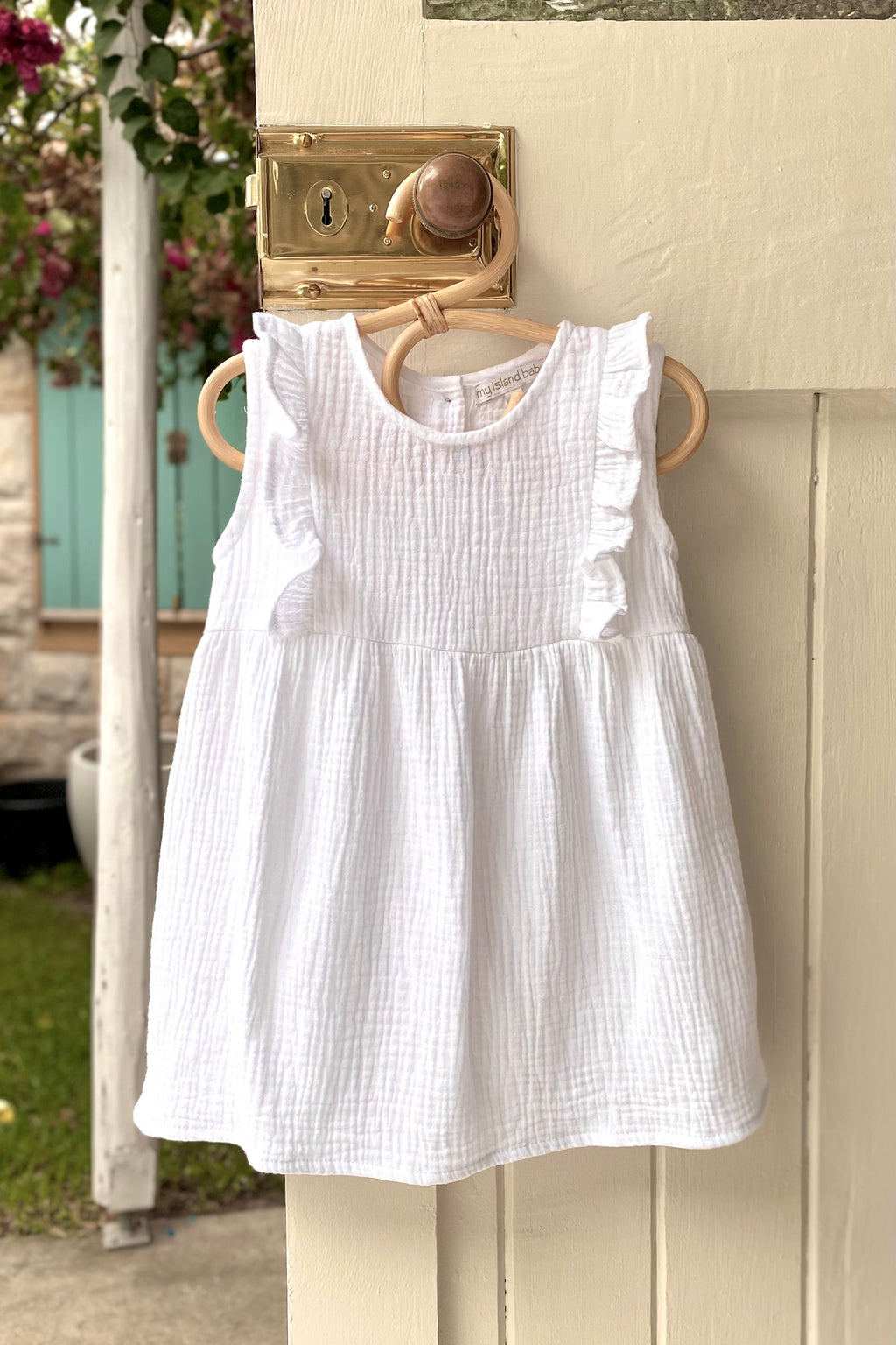 Francesca Dress White - Baby - MY ISLAND COLLECTIVE