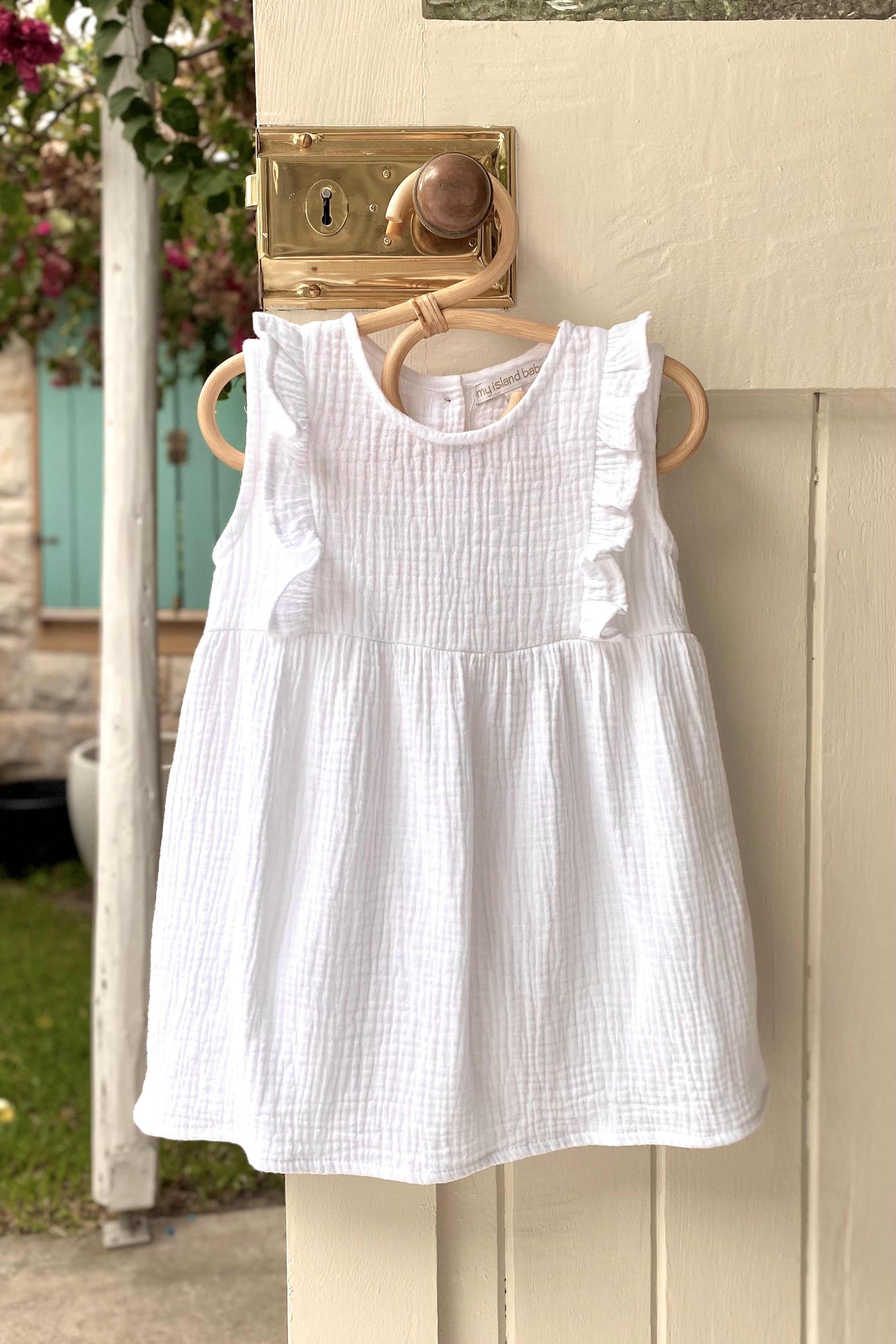 Francesca Dress White - Baby - MY ISLAND COLLECTIVE
