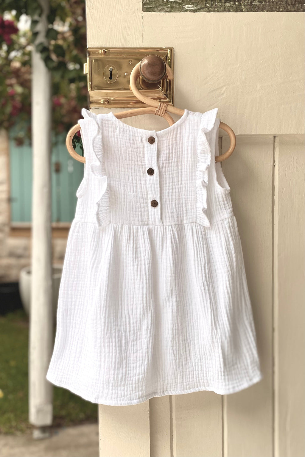 Francesca Dress White - Baby - MY ISLAND COLLECTIVE