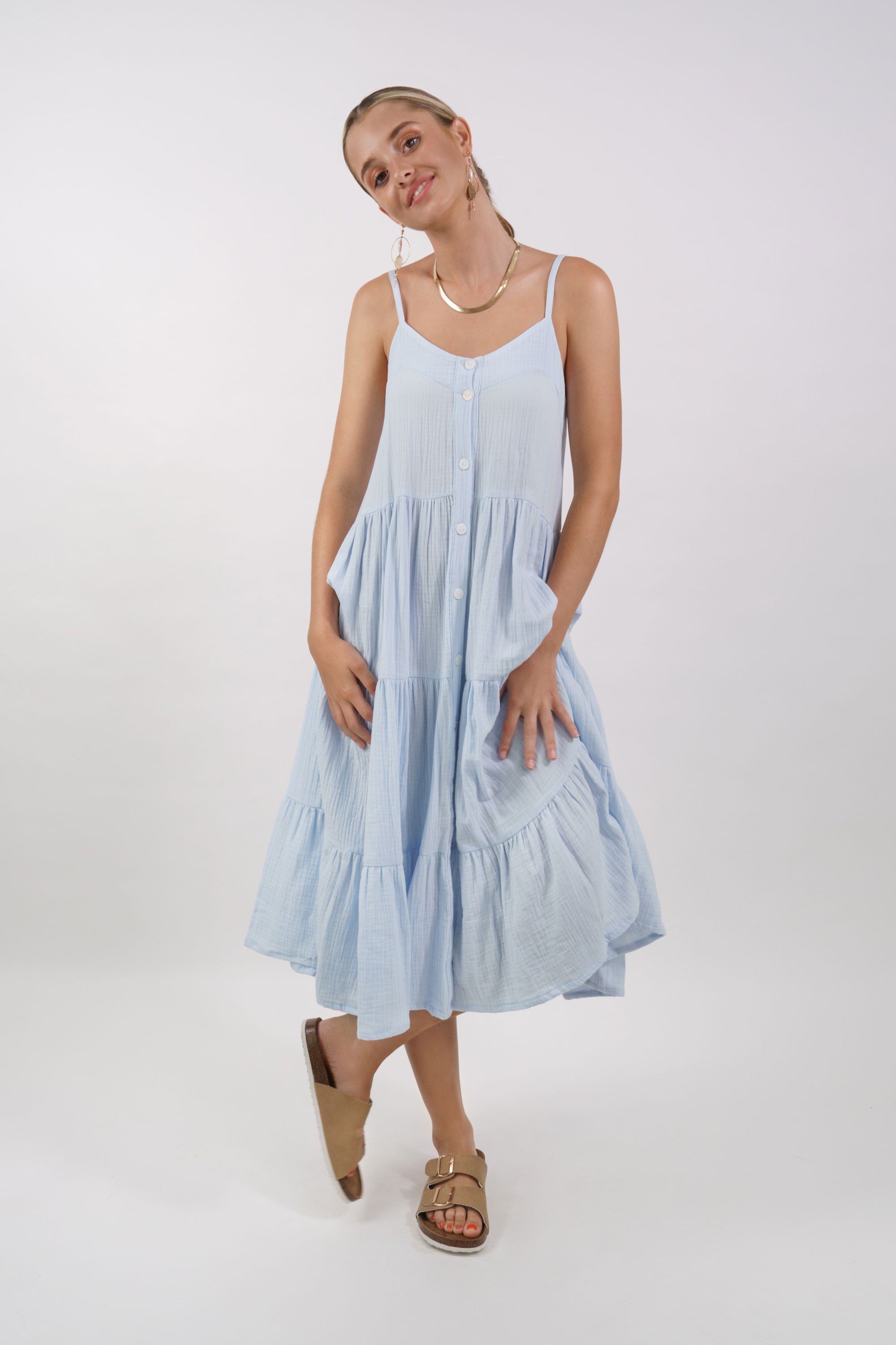 Freya Tiered Maxi Dress - MY ISLAND COLLECTIVE