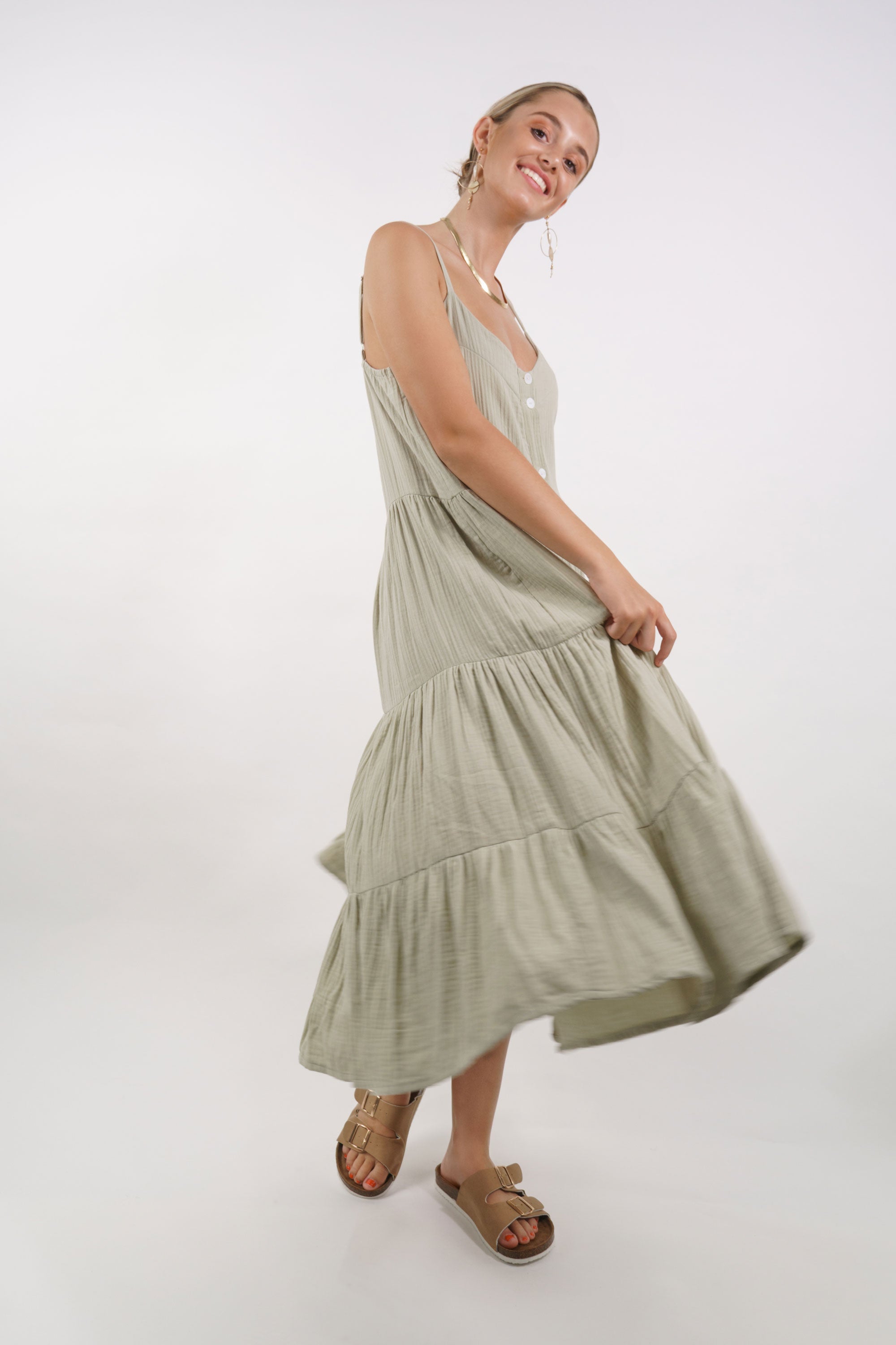 Freya Tiered Maxi Dress - MY ISLAND COLLECTIVE