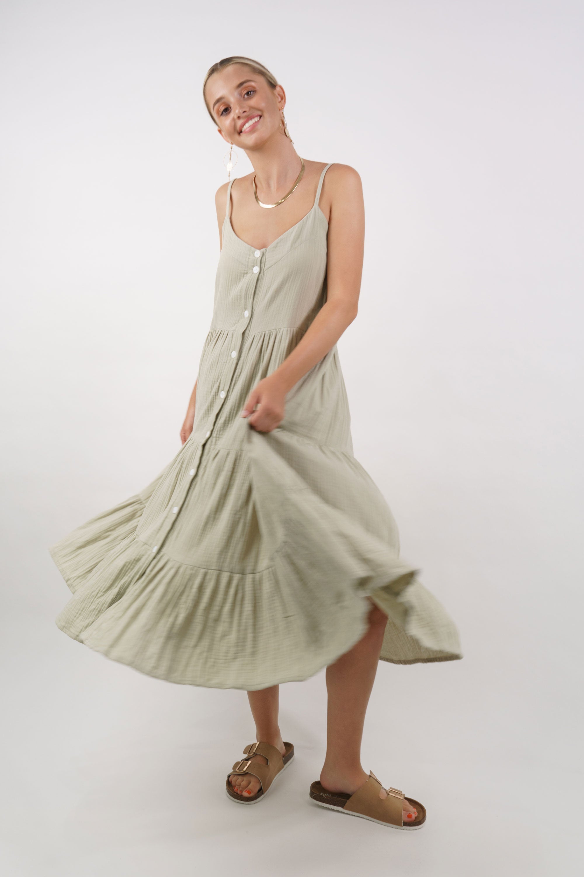 Freya Tiered Maxi Dress - MY ISLAND COLLECTIVE
