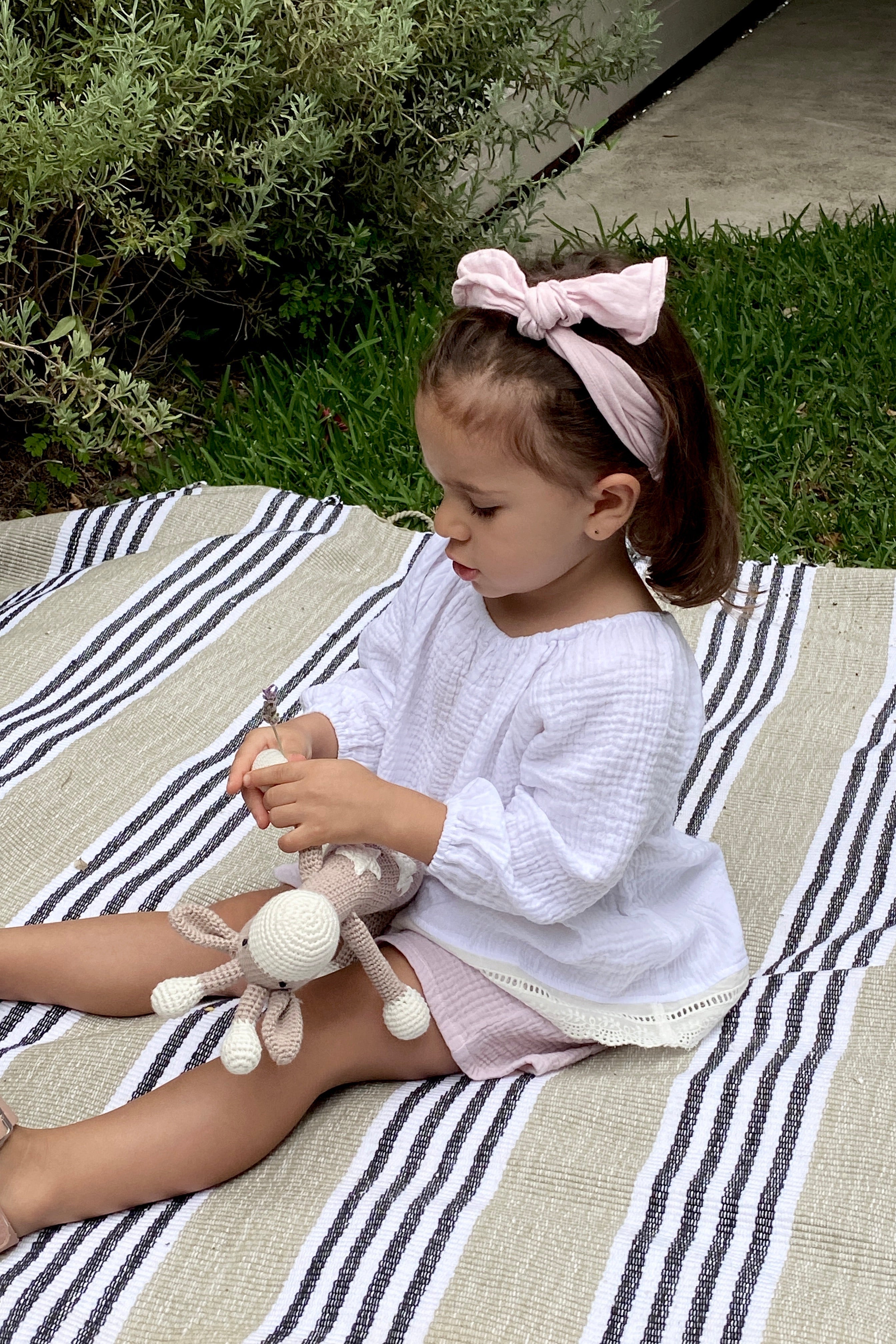 Girls Headband - Peony Pink - MY ISLAND COLLECTIVE