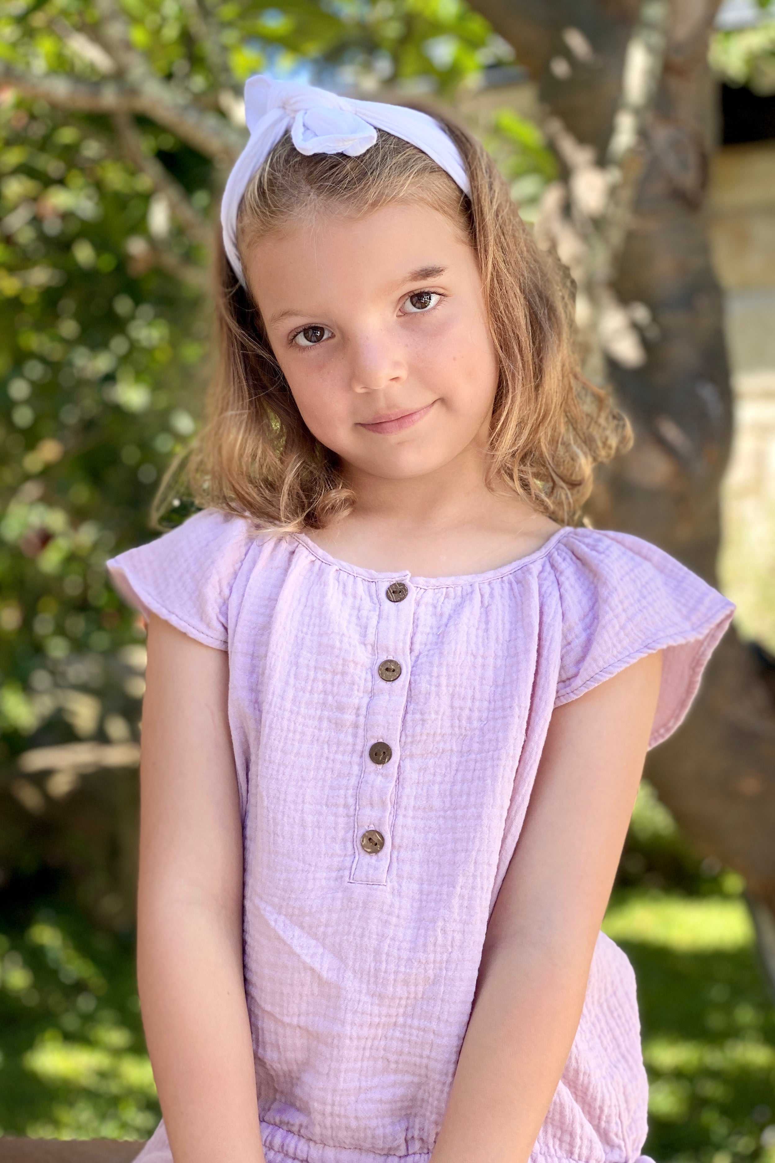 Girls Headband - White - MY ISLAND COLLECTIVE