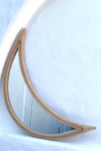 Half Moon Rattan Mirror