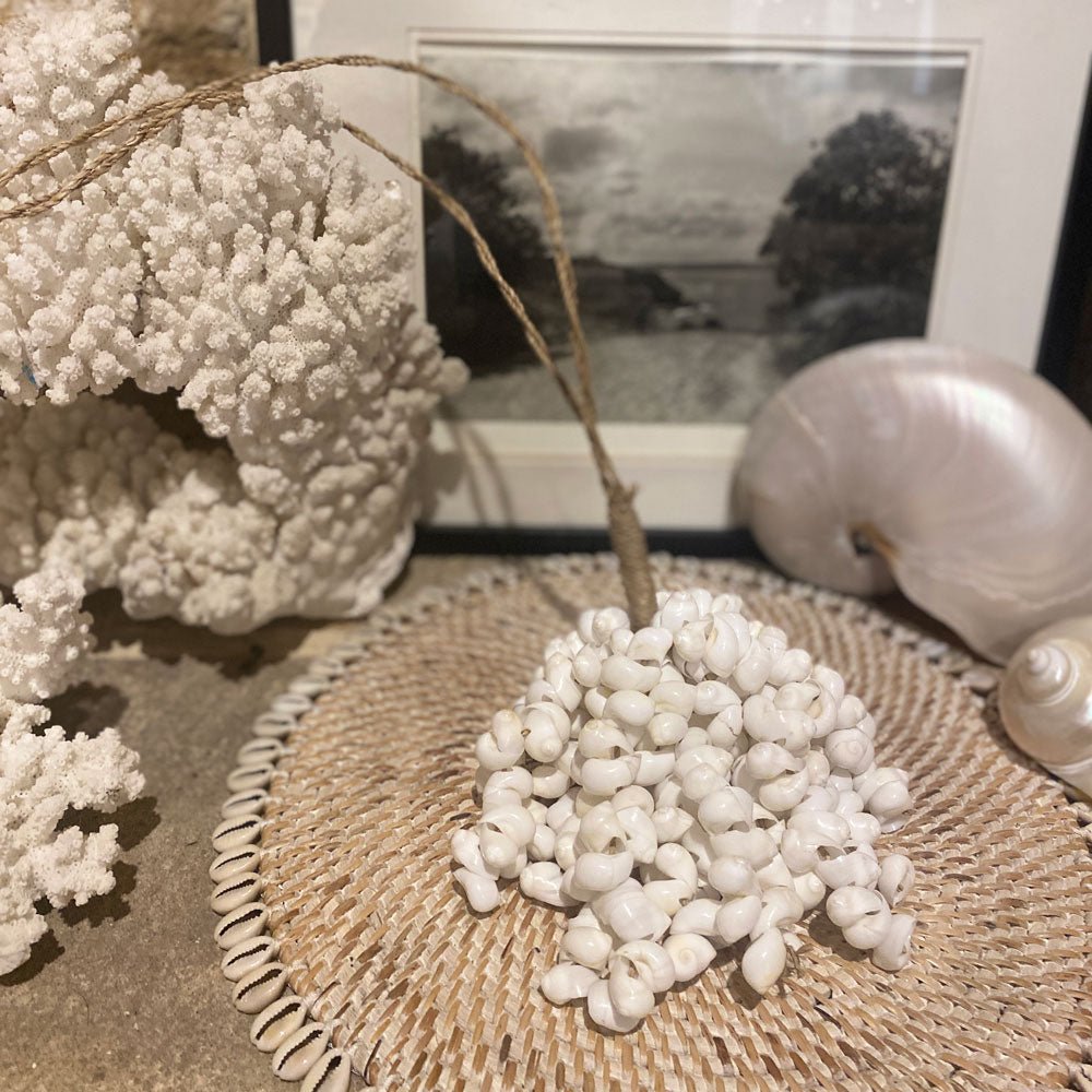 Hanging White Shell Cluster Garland - MY ISLAND COLLECTIVE