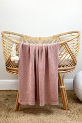 Madrid Cotton Baby Blanket | Dusty Pink