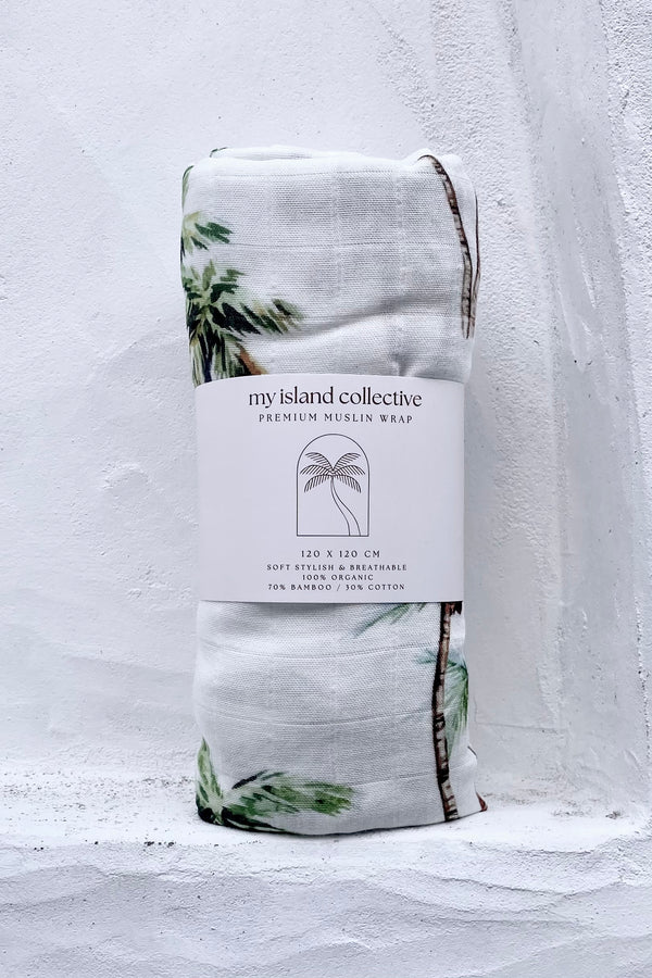 Organic Bamboo / Cotton Baby Wrap | Palms