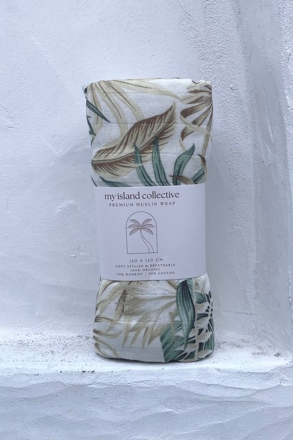 Organic Bamboo / Cotton Baby Wrap | Hibiscus